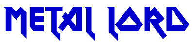 Metal Lord font